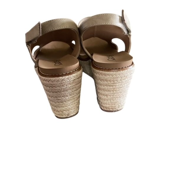 Corkys Freddie Taupe Wedge Sandal 10 - Picture 4 of 6